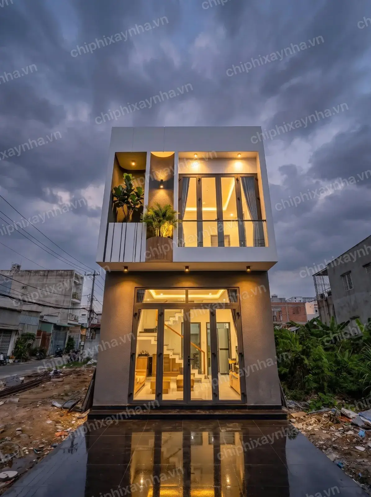 Nhà 1 trệt 1 lầu 5x10m