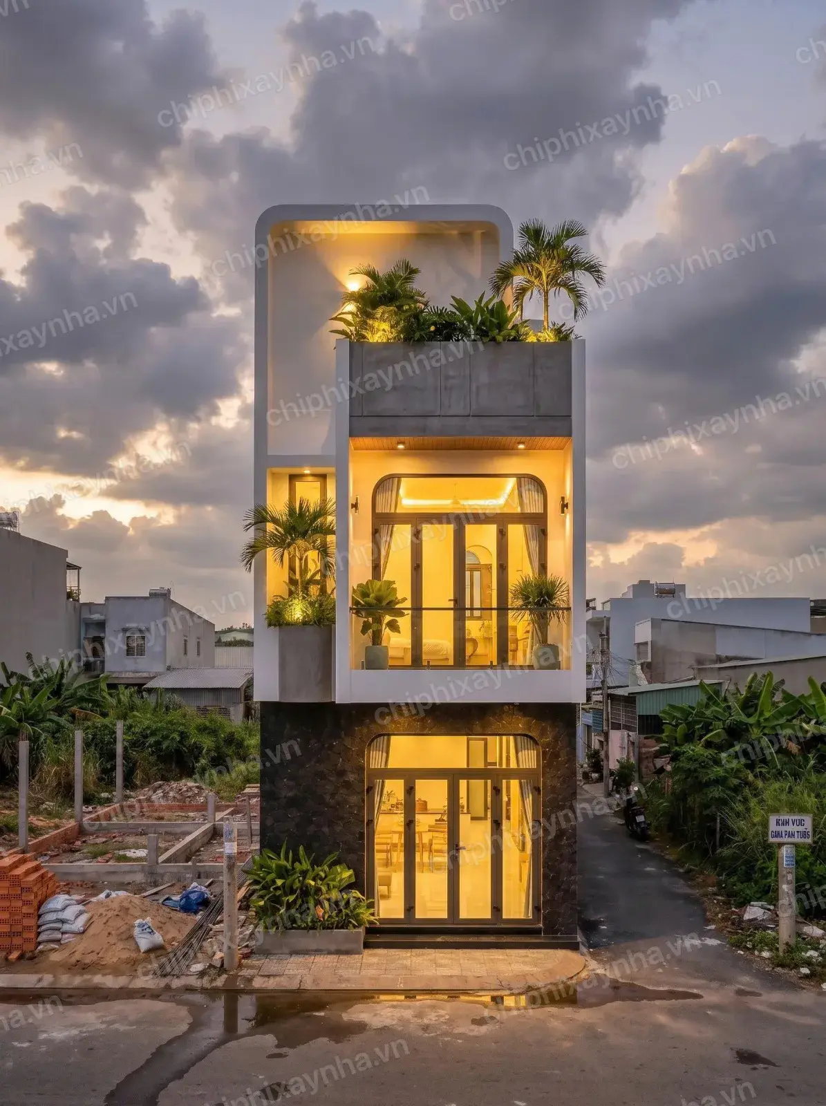 Nhà 1 trệt 1 lầu 5x16m (có gara)