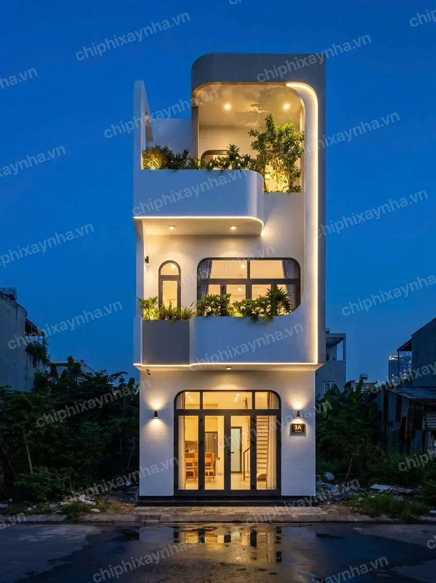 Nhà 1 trệt 1 lầu 1 tum 5x15m